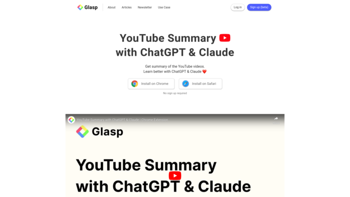 Glasp YouTube Summarizer