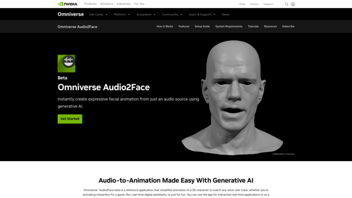Omniverse Audio2Face